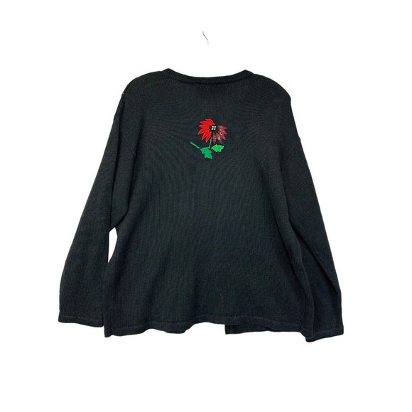Beautiful Christmas Sweater-Festive-Bling‎ - 1X-Poinsettia- Buttons - Picture 7 of 8